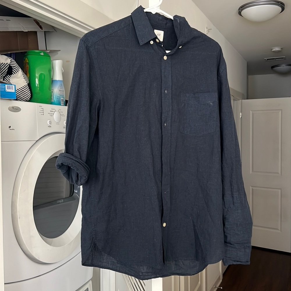H&M Mens M Button Down Shirt